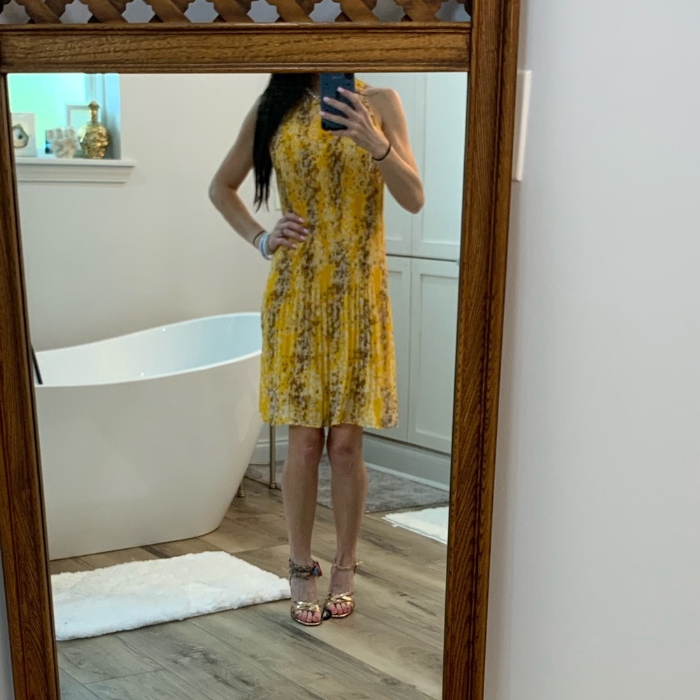 Yellow floral dress
